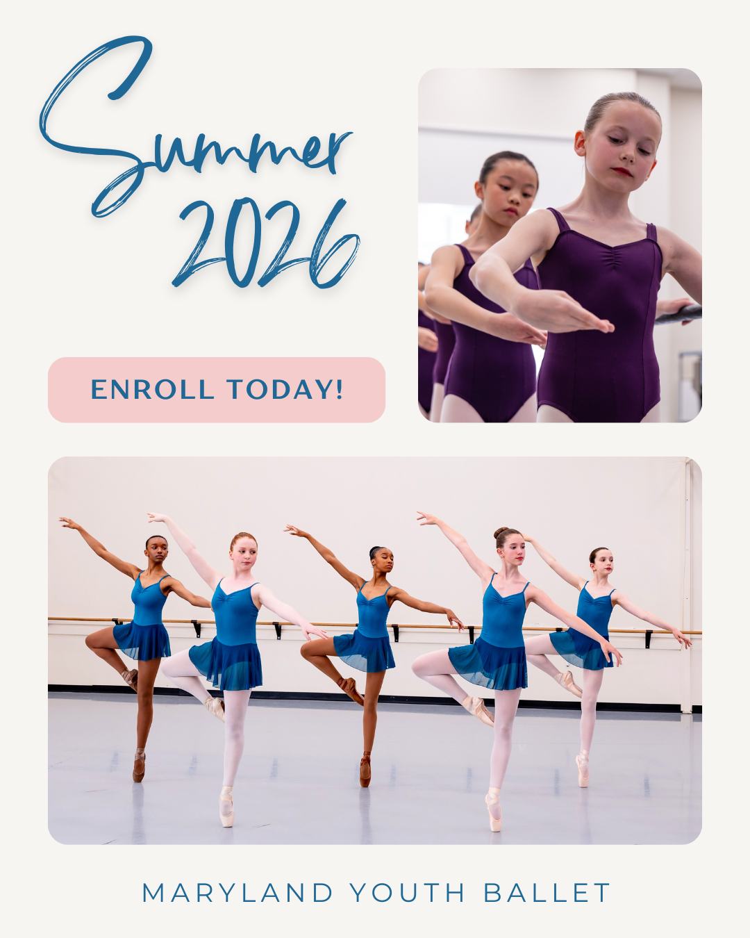 Summer Ballet Classes in Rockville, Chevy Chase, Bethesda, Takoma Park